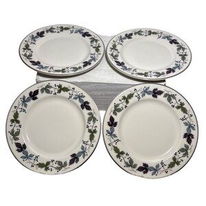Royal Doulton BURGUNDY Bread Plate TC1001 6.5" Translucent China Set of 4